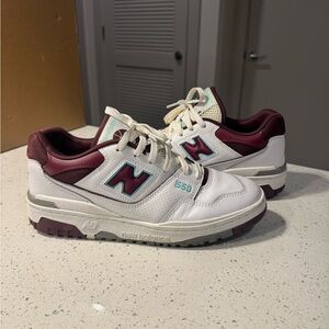 New Balance 550 Burgundy Cyan